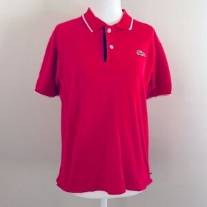Lacoste vintage red polo shirt